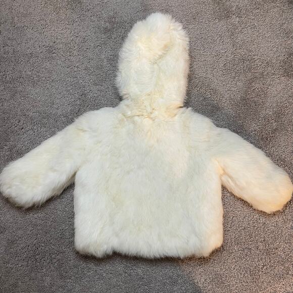 Vintage Rabbit fur children’s jacket Full Zip with hood in size 2T Niki - Picture 2 of 6